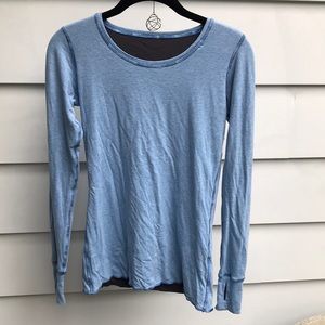 lululemon athletica Light Blue Long Sleeve Tee